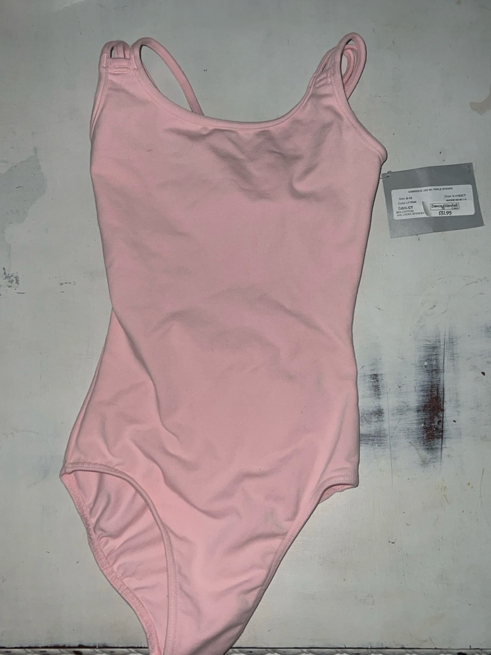 Dance Essentials Pink Camisole Leotard Girls 8-10 NWT – Triple Strap Dancewear